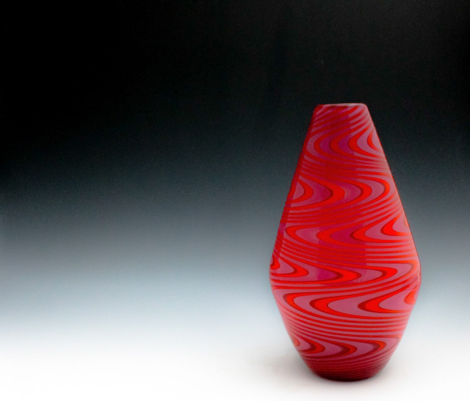 handblown red & purple vessel by Glen Andews